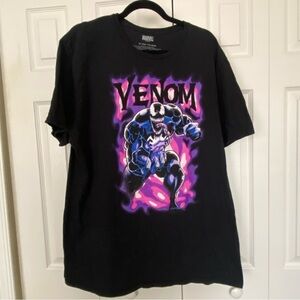 Venom Spider-Man Men's XXL 2XL T-Shirt Short Sleeve‎ Marvel Comics Purple Smoke